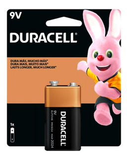 PILA DURACELL BATERIA 9V (X UNIDAD)