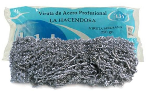 VIRUTA DE ACERO MEDIANA  X 250 GRS