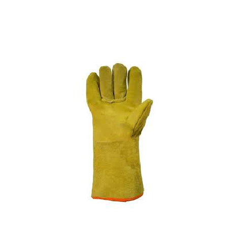 GUANTE CUERO DESCARNE AMARILLO PUÑO LARGO