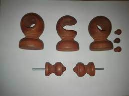 KIT P/ BARRAL MADERA 5 PIEZAS (SOPORTES)