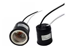 PORTA LAMPARA CERAMICO ENGOMADO C/ CABLES