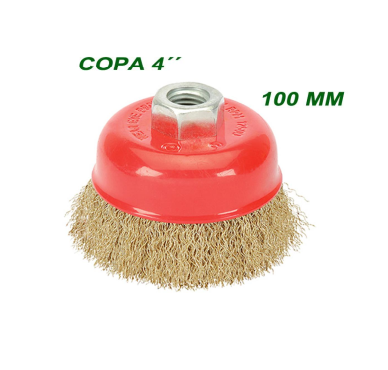 CEPILLO PARA AMOLADORA COPA 4¨ KOMMERS