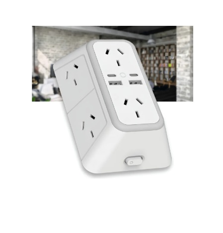 PROLONGADOR MULTIPLE USB+C BLANCO PIRAM. TREFI