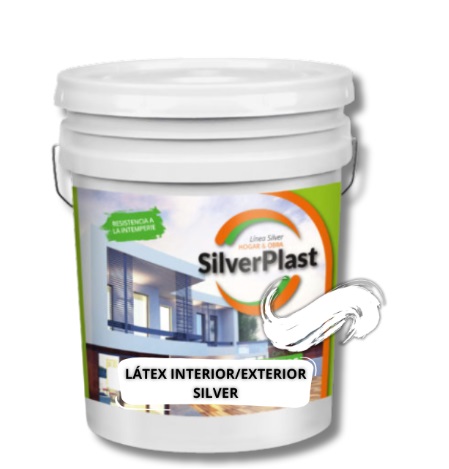 LATEX SILVER INT/EXTERIOR X 4 LT
