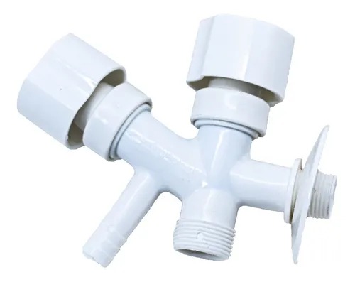 CANILLA PVC DOBLE PARA LAVARROPA