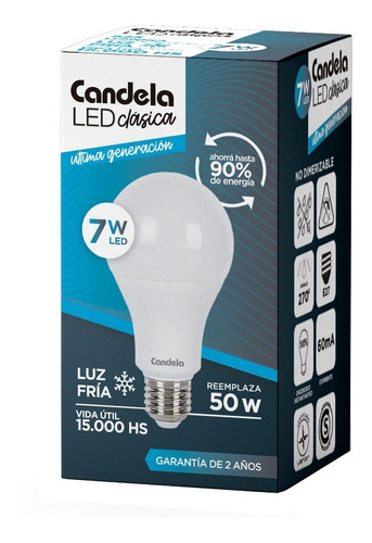 LAMPARA LED 7W FRIA - E27