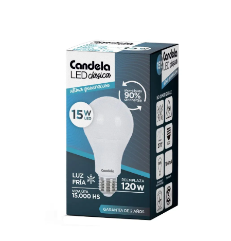 LAMPARA LED 15W FRIA-E27