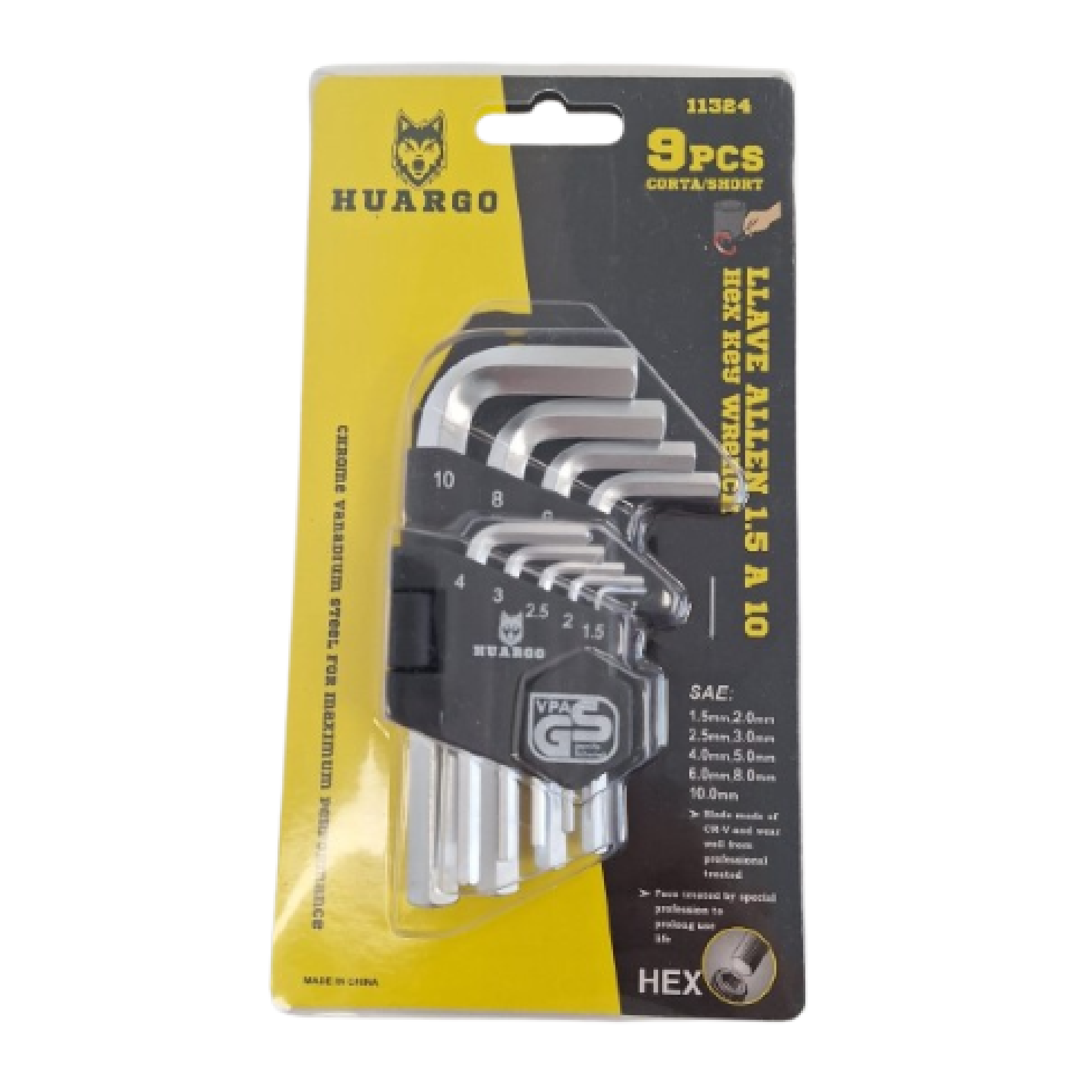 LLAVE ALLEN X 9 PIEZAS