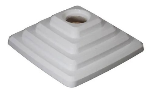 PORTA LAMP. PLAFON PIRAMIDE BCO/NGO CUAD/RED.