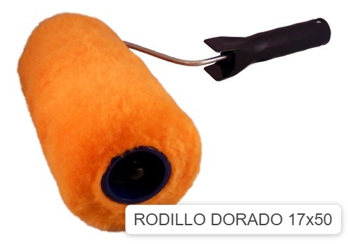 RODILLO CUERO LANAR DORADO 17 X 50 CM
