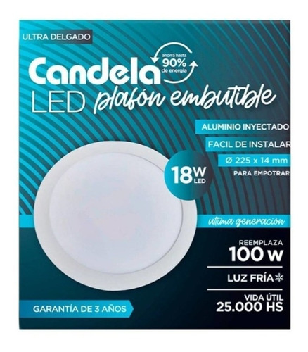 PLAFON LED 18W EMB. REDONDO