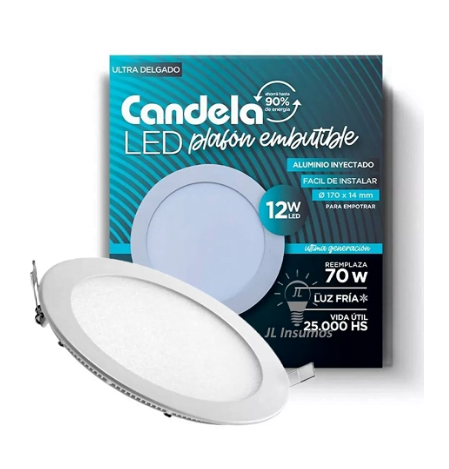 PLAFON LED 12W EMB. REDONDO