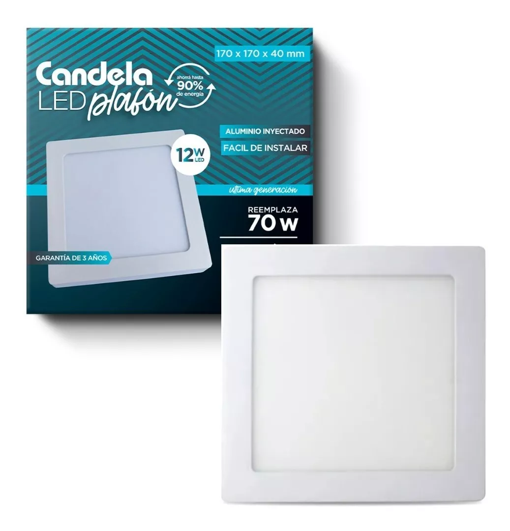 PLAFON LED 12W EMB. CUADRADO