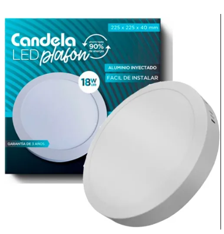 PLAFON LED 18W REDONDO.C/BASE
