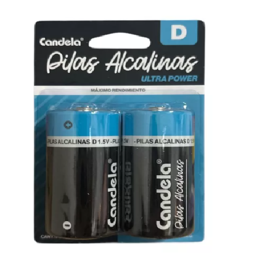 PILA CANDELA ALCALINA D2 (X UNIDAD)